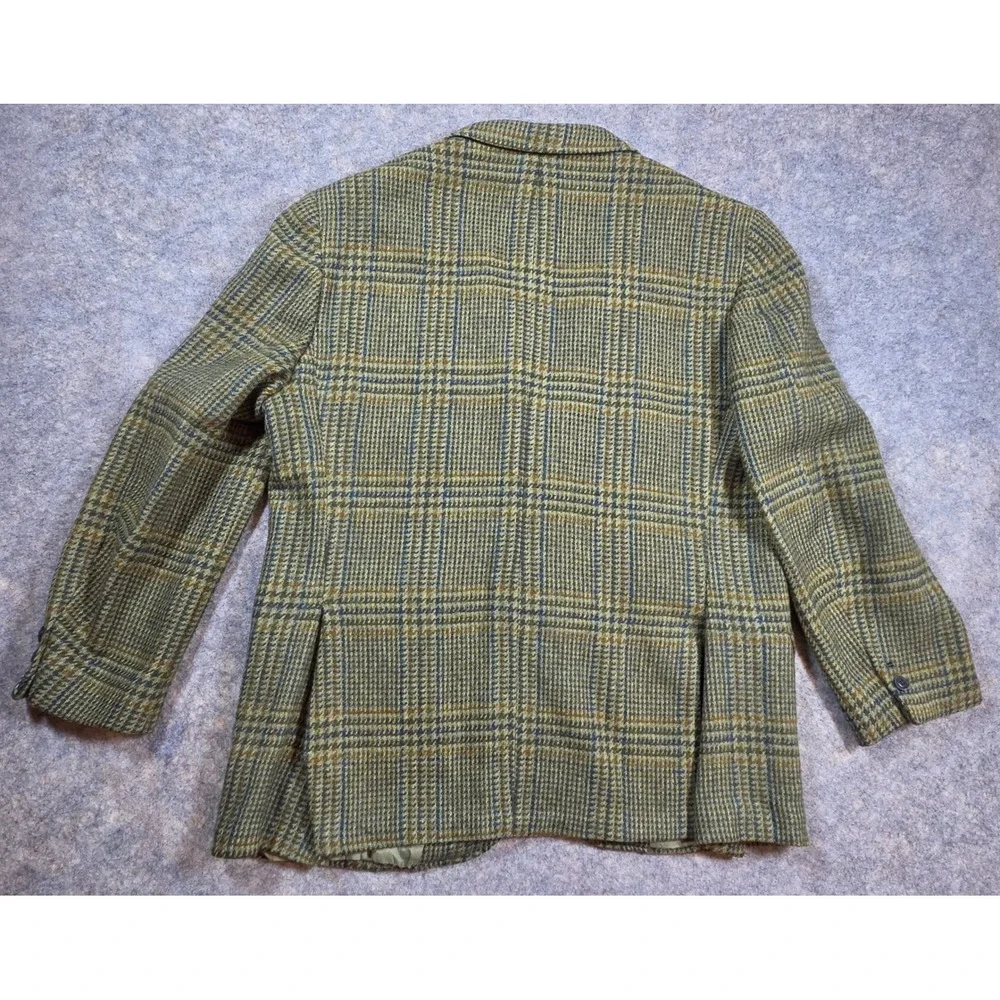 Glenkirk B&B Lorrys Vintage Wool Plaid Blazer Green Brown Tweed Sport Coat 44 S
